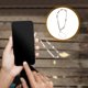 thumbnail image 5 of Correa para teléfono con dije antipérdida, cordón con cuentas de luna y estrella para cámara de teléfono móvil, 5 of 6