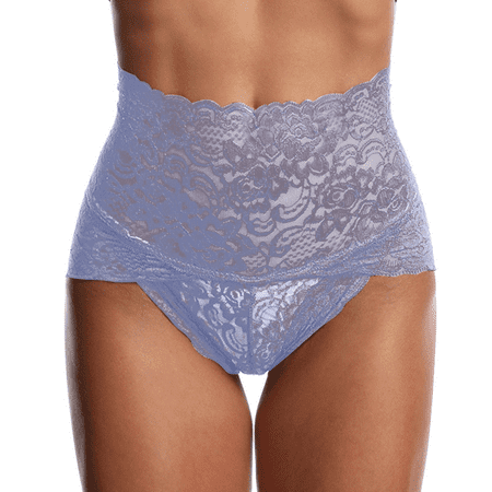Fulorrnie Underwear for Women Plus Size High Waist Tummy Control Breathable Panty Briefs Elastic Stretchable Panties  Purple  M