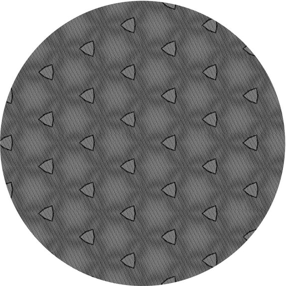 Ahgly Company Machine Washable Indoor Round Transitional Platinum Gray Area Rugs, 6' Round