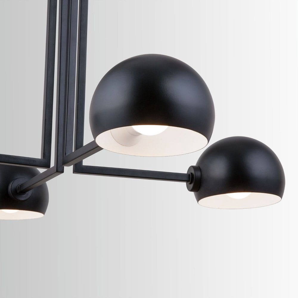 Chandelier 4 Light Matte Black Metal     -Traditional Installation Capital Lighting 433141Mb
