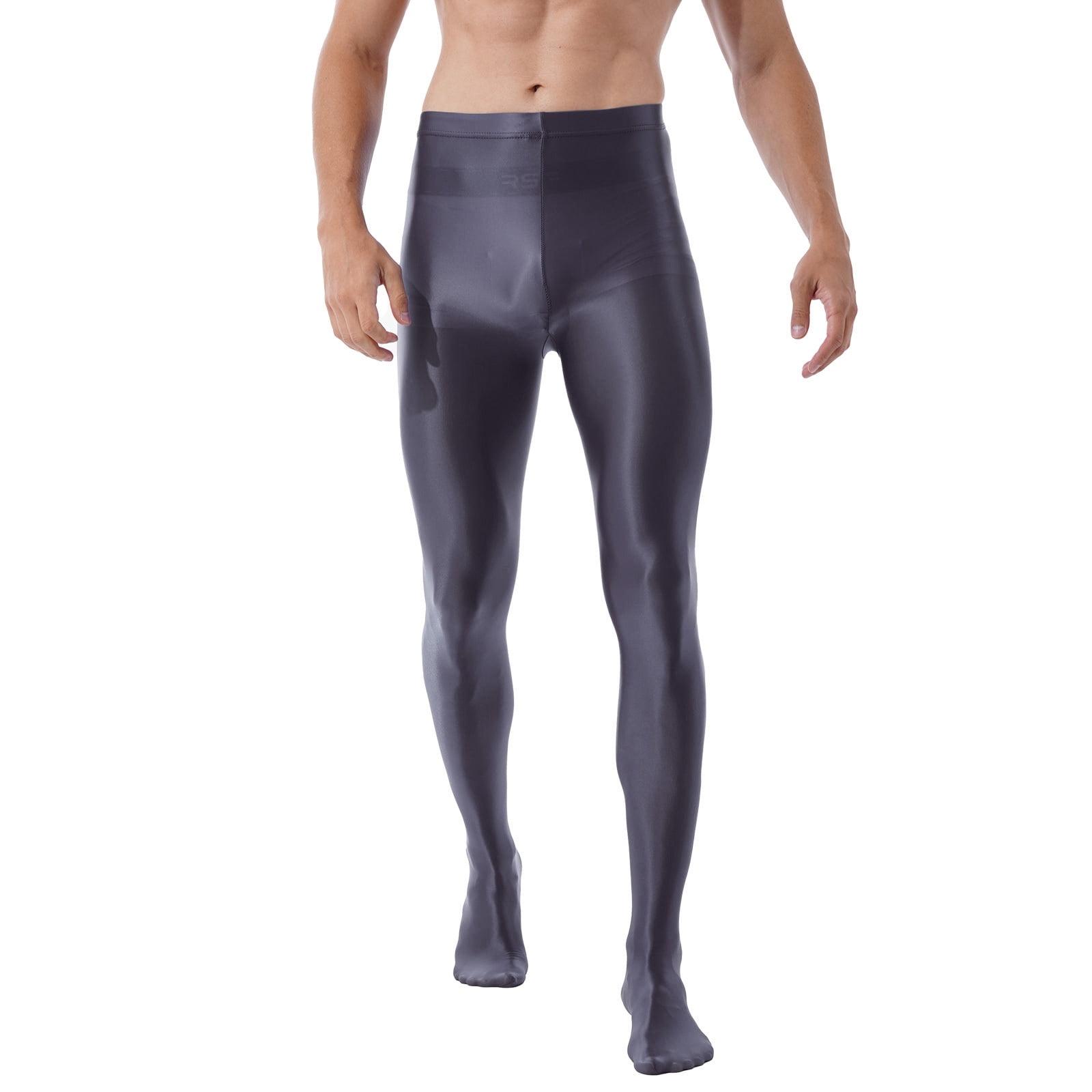 Crotchless Pantyhose Open-crotch BESYFAY Women Men 8D Oil Shiny Glossy Seamless Bodystocking See Through Sheer Bodysuit Nylon Catsuit Attatched Gloves Britney Spears Costume