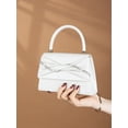 thumbnail image 4 of Women's Satin Evening Bag Top Handle Clutch Purse, Pleated Formal Handbag for Wedding Guest Party Prom Dinner, 4 of 7