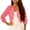 Watermelon Red, variant on Oplxuo Women's Lace Shrugs, 3/4 Sleeve Bolero Sheer Floral Top Cardigan