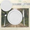 thumbnail image 3 of Ambesonne Adventure Place Mats Set of 4, California USA Roads, Standard Size, Forest Green Grey, 3 of 6
