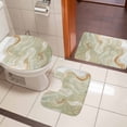 thumbnail image 4 of Sage Green Marble Bath Mat 3 Piece Bathroom Rug Set, Contemporary Abstract Fluid Art Non Slip Bath Rug Contour Mat and Toilet Lid Cover, Absorbent Shower Mats Soft Bath Rugs and Mats Sets, 4 of 8