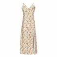thumbnail image 6 of IROINNID Sleeveless V-Neck Dress For Women Fashion Summer Casual Backless Floral Top Camis Dress Prints Below The Knee Sundress, 6 of 9