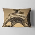 thumbnail image 2 of Designart Iconic Paris Paris Eiffel TowerView from Ground - Cityscape Throw Pillow - 12x20, 2 of 5