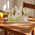 thumbnail image 1 of Set de madera de Pascua con figuritas de huevos y conejitos de colores para decorar tu hogar en estas fiestas, 1 of 4
