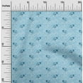 thumbnail image 2 of oneOone Cotton Silk Light Blue Fabric Ocean Wave Sewing Craft Projects Fabric Prints By Yard 42 Inch Wide, 2 of 4