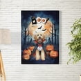 thumbnail image 2 of Happy Halloween Vampire Goldendoodle BOO with Pumpkins Fun and Spooky Vertical Matte Canvas Poster Doodle Dog Lover Gifts Idea Wall Art Home Decor - 00018, 2 of 5