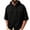 #0330-Black, variant on Qiyinn Men's Short-sleeve Hooded Sweatshirt