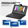 thumbnail image 3 of Wireless Bluetooth Keyboard for Phone, Mini Portable Bluetooth Keyboard with A Protective Case Foldable Keyboard for Width of 6 9.5cm Bluetooth Cell Phone(Black), 3 of 7