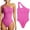 Pink, variant on Women's 1 Piece Bodysuits Sexy Ribbed Sleeveless One Shoulder Tank Tops Exercise Bodysuits
