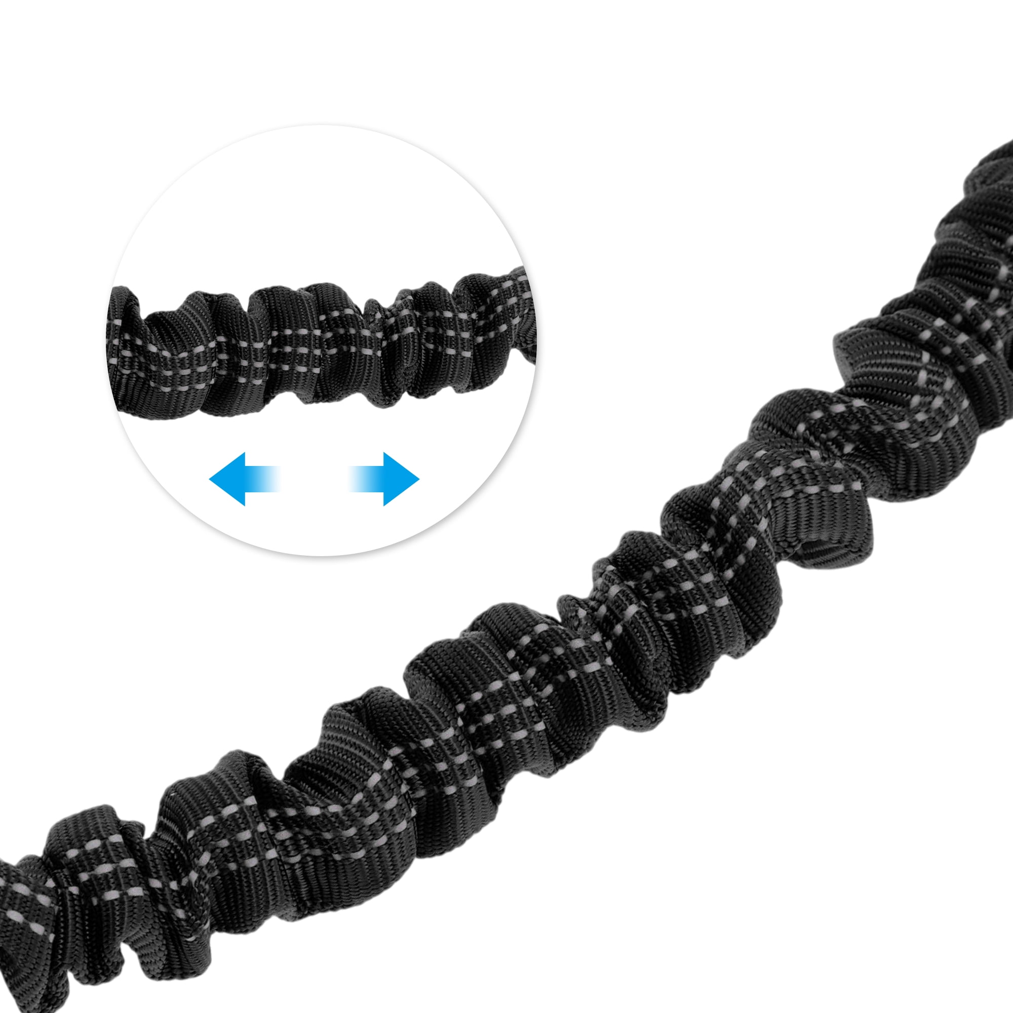 Unique Bargains Pet Double Dog Leash Reflective Dual Leash Black