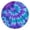 Purple Blue Tie, variant on Colorful Abstract Pattern Round Fitted Tablecloth with Elastic Edge,Dining Table Cover Waterproof,Outdoor Round Tablecloth for Camping,Dining,Indoor and Outdoor