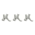 thumbnail image 3 of relayinert Soft Five Toe Socks Stretchable Cotton High Crew Socks Athletic Solid Socks Grey 3Set, 3 of 6
