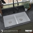 thumbnail image 3 of Karran QU-810-WH-PK1 White Quartz Composite 32" x 19.5" x 9" Rectangular Undermount Sink 6 Piece, 3 of 14