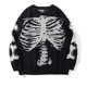 thumbnail image 5 of Blusa de manga larga suelta con cuello redondo y estampado informal para mujer de Halloween Pompotops hdfakjf10455, 5 of 6