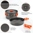 thumbnail image 5 of THTYBROS Juego de utensilios de cocina para camping de 17 piezas, olla de 0,45 galones, sartén de 7 pulgadas, juego de hervidor de agua de 0,30 galones con 2 juegos de tazas de acero inoxidable, plato, 5 of 5