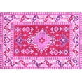 thumbnail image 1 of Ahgly Company Indoor Rectangle Geometric Pink Traditional Area Rugs, 2' x 4', 1 of 4