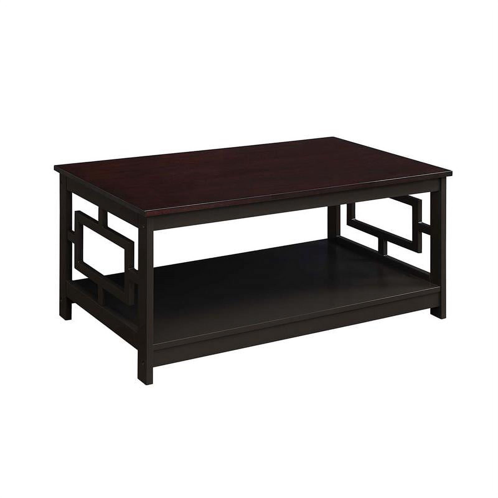 Convenience Concepts Town Square Coffee Table with Shelf, Espresso