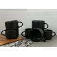 thumbnail image 3 of 10 Strawberry Street Wazee Matte – 4.75"/22 Oz Oversized Mug - Set of 6 - Black, 3 of 5