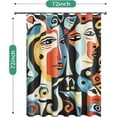 thumbnail image 5 of Shower Curtain with 12 Hooks Waterproof Curtain for Bathroom Modern Art Floral Polyester Fabric Abstract Shower Curtains 72x72, 5 of 6