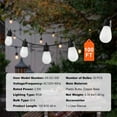 thumbnail image 4 of KFFKFF Multicolored Exterior String Lights, 100FT, Outdoor Terrace Illumination with Application Management 30 Lamps, 15 Mono-Color Adjustable Luminosity Timer Setting, 4 of 9