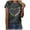 ☃255-Gray, variant on Xuyuer Women's Summer Short Sleeve Round Neck Print T-Shirt Top - Casual Summer Tee for Everyday Outings and Seasonal Style