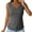Gray, variant on Stylish Tank Top with Built in Bra for Women Casual Summer Sleeveless Tops Slim Fitted V Neck Ruched Cami Shirts White M