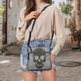thumbnail image 5 of Kuiaobaty Skull Print Vegan Leather Crossbody Bag for Women, Lightweight Medium Size Messenger Handbag Crossbody, Punk Large Capacity Sling Purse with Adjustable Strap for Travel, 5 of 7