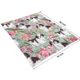 thumbnail image 4 of Shih Tzu Dog and Flower Floral Blanket,Comfortable Soft Flannel Throw Blanket,All Season,Warm Lightweight Blankets for Sofa Bed Couch Living Room Chair,60"x80"(150x200cm), 4 of 4