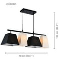 thumbnail image 2 of Xtricty - Pendant Light, 30.7 '' Width, From The Oxford Collection, Black and White, 2 of 3