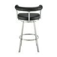 thumbnail image 5 of Magnolia 26" Swivel Counter Stool in Brushed Stainless Steel with Black Faux Leather, 5 of 6