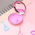 thumbnail image 3 of Portable Retainer Case with Mirror Storage Container Silicone Liner Rose Gold, 3 of 8