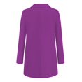 thumbnail image 3 of Chaqueta de mujer, chaqueta de trabajo con sopa, conjunto ligero, trajes casuales, ropa holgada, abierto y elegante para calle - Morado Macarena Traje de rebeca de mujer, 3 of 8