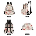 thumbnail image 4 of FORMRS Mini Backpack Purse for Women Quilted Travel Daypack Casual Shoulder Bag, Light Red Starfish, 4 of 7