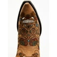 thumbnail image 6 of Old Gringo Women's Cavalier Skull And Floral Burnished Tall Western Leather Boot Beige/Khaki 6 M  US, 6 of 7