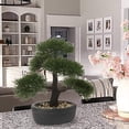 thumbnail image 4 of Árbol Bonsái Artificial Briful Junípero Verde de 36 cm para Decoración, 4 of 6