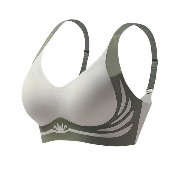 Admvng Womens Bra Non-steel Lace Stitching Comfortable and Breathable Gathered Adjustable Underwear, Size M-3XL