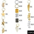 thumbnail image 3 of 60-170Pcs/Pack Mix Hair Rings Braid Dreadlocks Beads Cuffs Clips Hair Accessories, 3 of 5