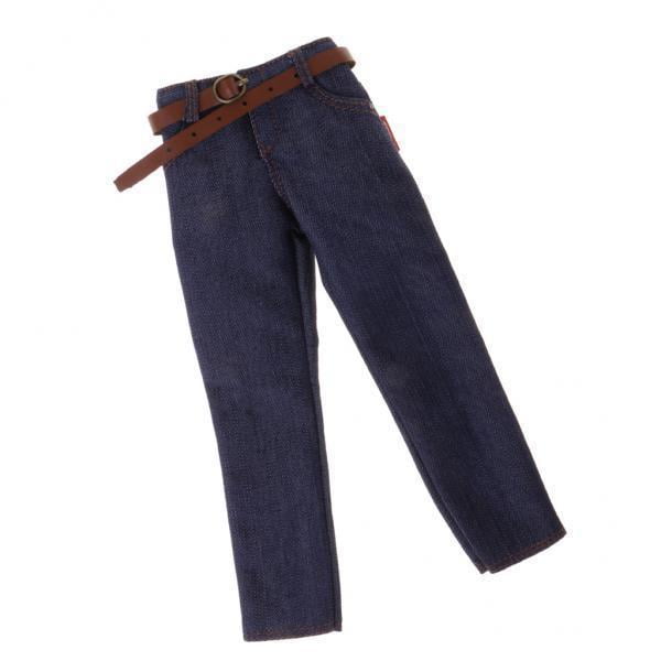 Pantalones vaqueros de figura de acción Sunnimix clásicos para Hombre Escala 1/6 azul