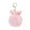 Pink, variant on Plush Faux Fur Pom Pom Keychain with Rabbit Ear Design and Metal Clasp for Bags Backpacks and Keys Accessories Gifts