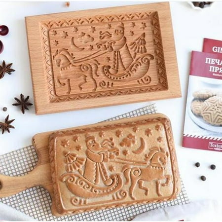 

Christmas Cookie Molds Wood Gingers Cookie Molds Santa Clau Cookie Molds DIY Baked Christmas Molds