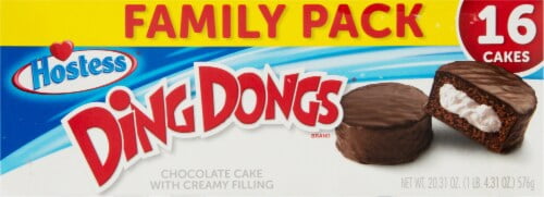 Pack of 2 - Hostess Ding Dongs Chocolate Snack Cakes 16 ct / 20.31 oz