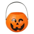 thumbnail image 2 of Halloween Pumpkin Buckets, 6.7 Inch Portable Plastic Pumpkin Candy Pail Holder, Candy Buckets for Kids Trick or Treat Supplies Candy, 2 of 7