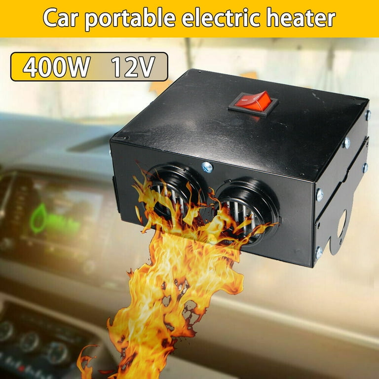 KingFurt Universal 800W 12V Portable Car Heater Defroster - Dual Hole,  Compact Design, US Plug Fast Heating Defrost Defogger 