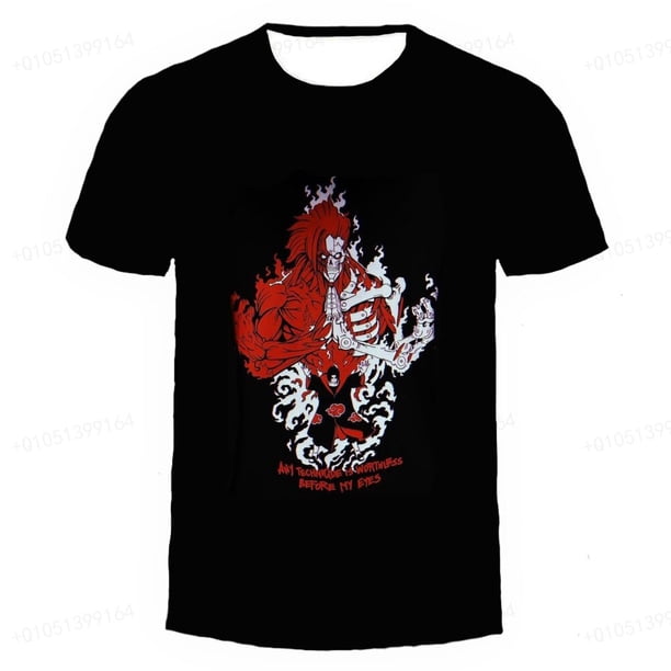 Naruto dibujos animados japoneses moda Casual niños ropa para niños niño bebé 3D impreso manga corta camiseta Top ropa 2023M Gao Jinjia LED