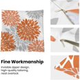 thumbnail image 6 of Orange Pillow Covers 18x18 Inch 2 Pcs,Fall Colored Geometric Dahlia Decorative Throw Pillows,Summer Rust Gray Flower Outdoor Decor Pillowcase Linen Square Cushion Cover Gift for Porch Patio Couch, 6 of 6