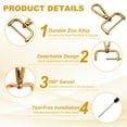 thumbnail image 3 of Uxcell Swivel Clasps Hook, ID Detachable Snap Hook with Screwdriver Dark Gold 1-1/2 Inch, 3 of 7
